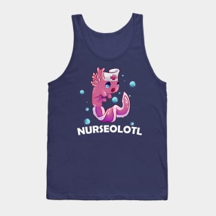 Cute Axolotl Nurse Tank Top